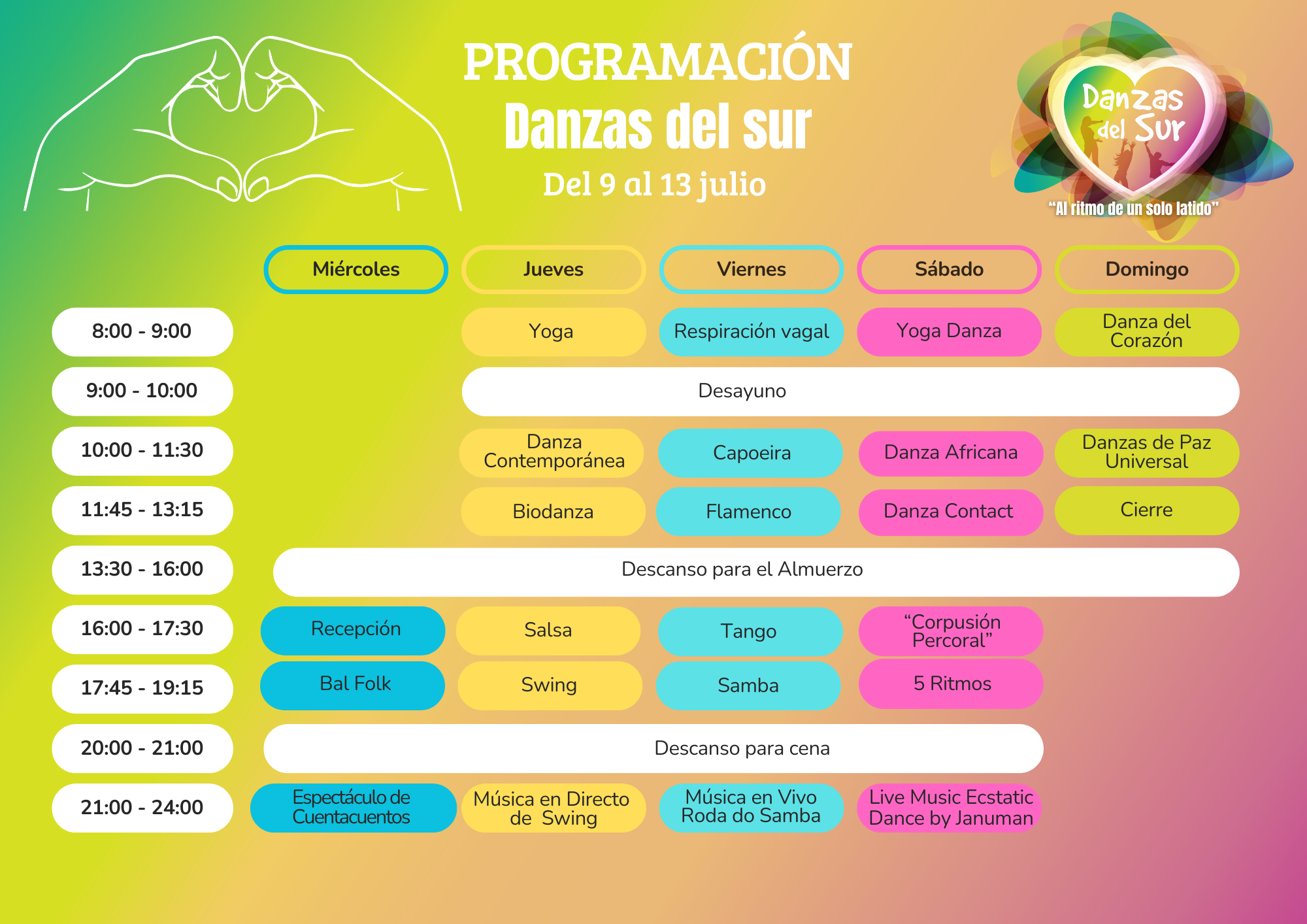 Programación danzas del sur II Edición