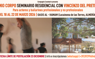 MIO CORPO, seminario residencial con Vincenzo del Prete, del 18 al 22 de marzo 2026